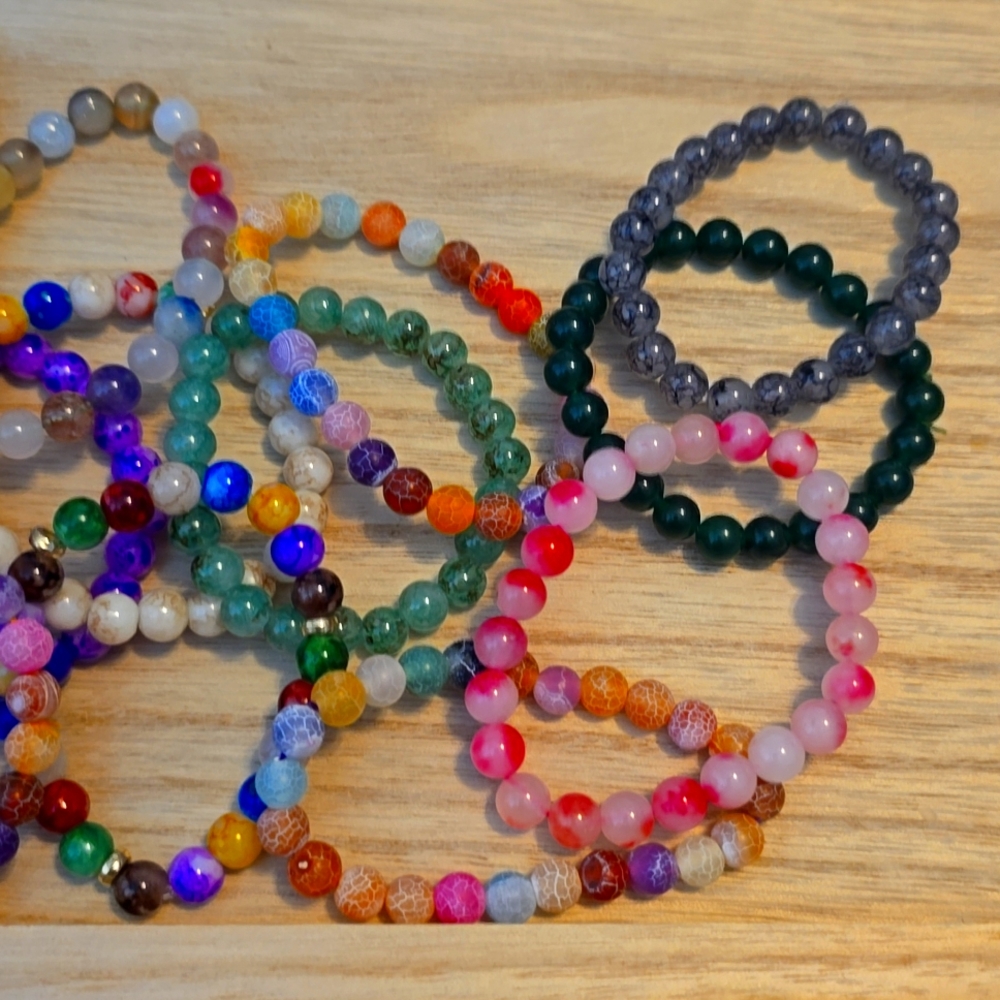 Beaded crystal bracelets!! So many colors!!! 🥰